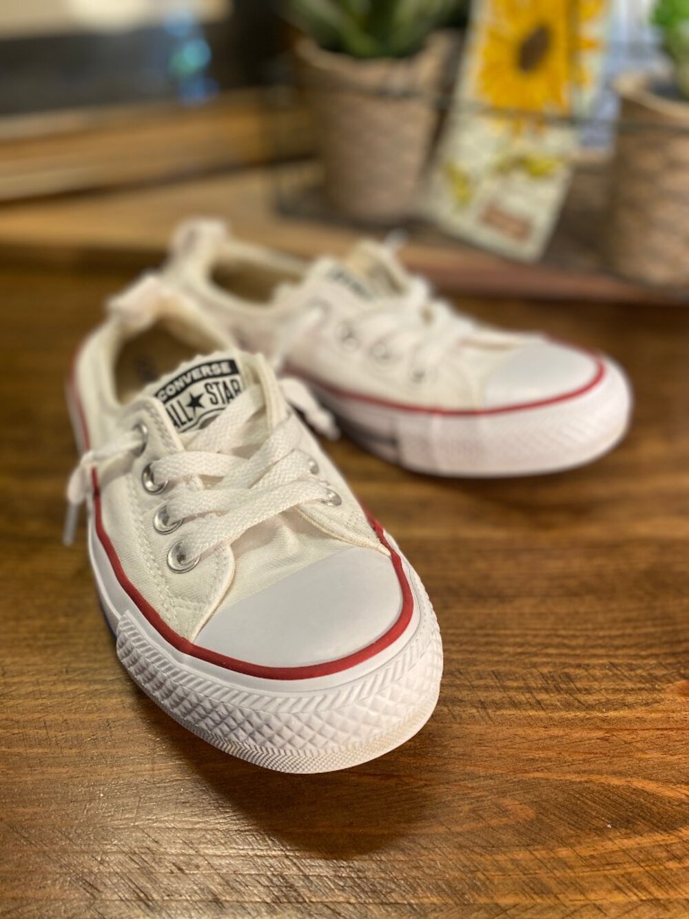 CONVERSE - Chuck Taylor White All Star Shoreline Slip-On - Size: Womens 6